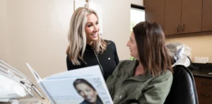 Dr with a patient for cosmetic treatment